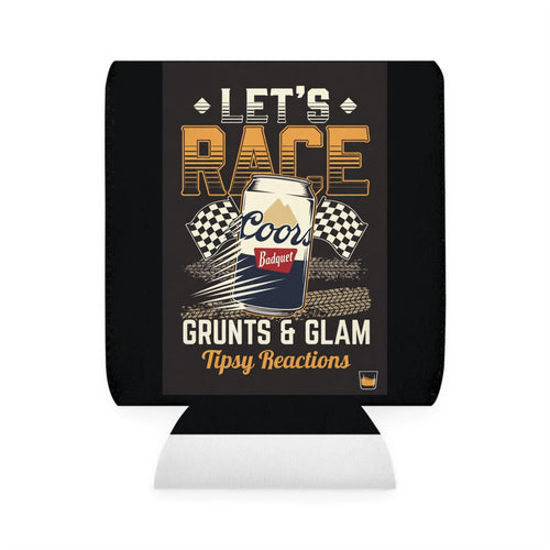 Can Cooler — "Let's Race" Coors Bud Light Retro Racing Can Cooler Sleeve
