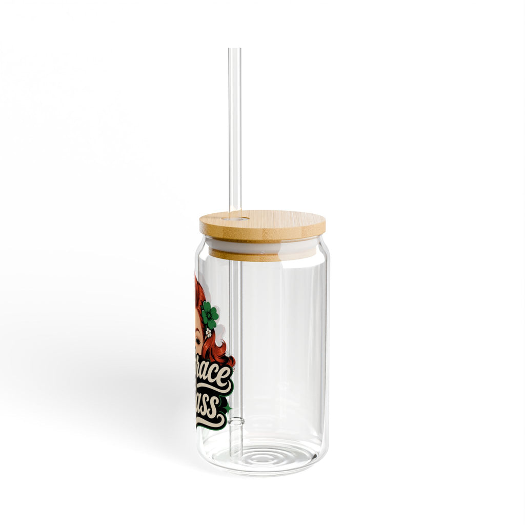Embrace the Sass 16oz Sipper Glass – Retro Pinup Insulated Drink Jar with Straw