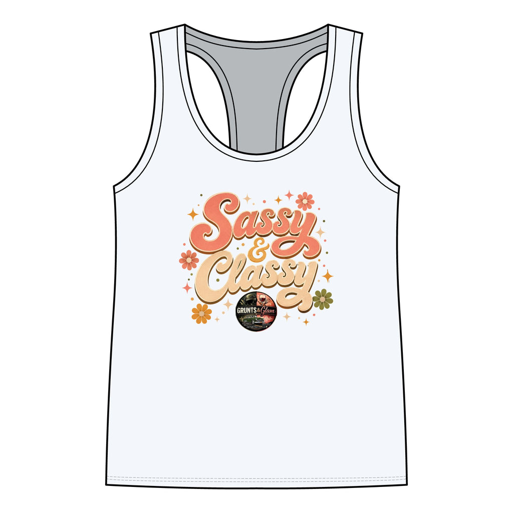 Sassy & Classy Floral Racerback Tank — Women's Retro Vibe Summer Top
